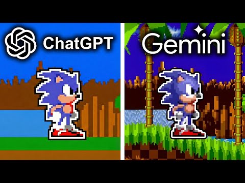 ChatGPT vs Gemini Make Sonic the Hedgehog From Scratch