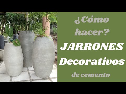 Aprende a hacer estos elegantes JARRONES de cemento, más fácil de lo que parece!