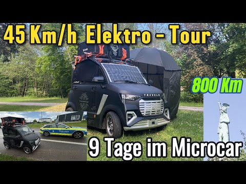 At 45 km/h through Germany ‼️ 800 km electric microcar tour PART 1