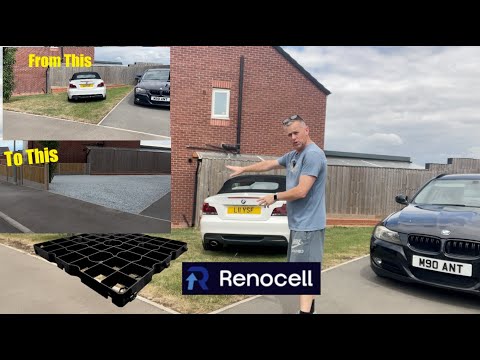 Laying A Renocell Plastic Matting Grid Driveway With Decorative Gravel DIY