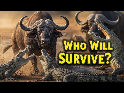 Buffalo vs Crocodiles: A Fight for Survival