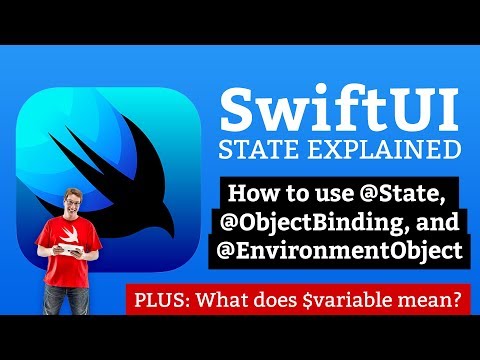 SwiftUI Tutorial: What's the difference between @State, @ObjectBinding, and @EnvironmentObject?