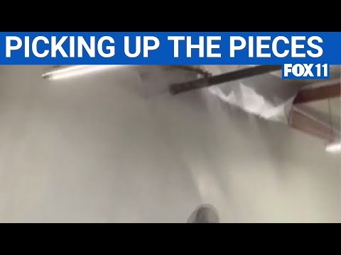 Rare California storms tear holes in roofs, flooding in some roads | FOX 11 LA