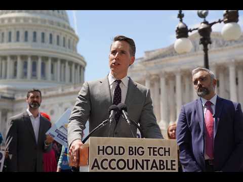 Senator Hawley, Senator Durbin, and NM AG Raúl Torrez call on Congress to hold Big Tech accountable.