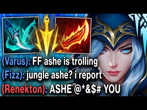 My whole team flamed me for picking Ashe Jungle... so I carried them all