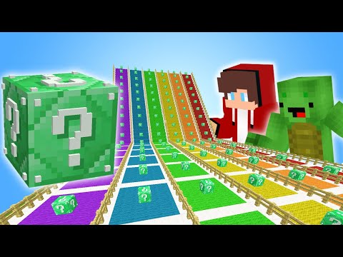 Playing A EMERALD LUCKY BLOCK RACE in Minecraft