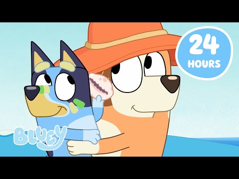 🔴LIVE: 24 HOURS+ Bluey Episodes in HD! ☀️ 🐚 💙 | 18 FULL EPISODES | Bluey
