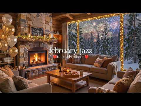 ☕ Warm Cabin Jazz (NO MID-ROLL ADS) – Fireplace Ambience for Focus & Relaxation