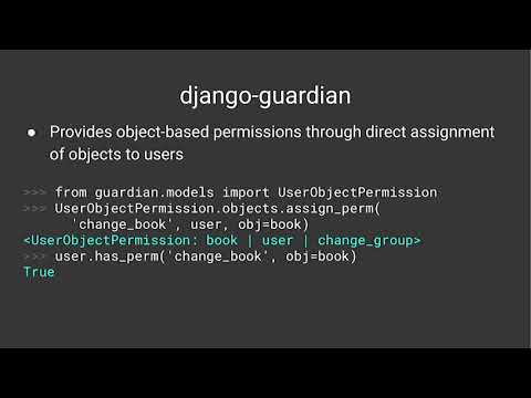 Jeremy Stretch - Leveraging the ORM to enforce object level permissions