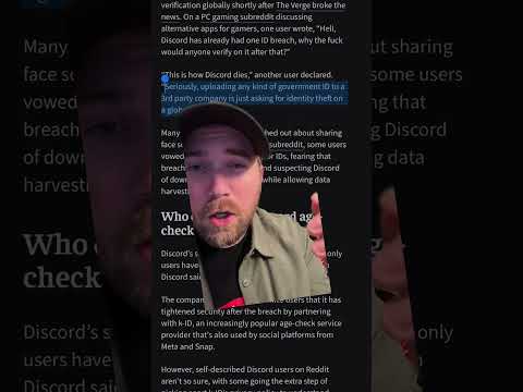 Discord going to force all users to verify ID and age to access content on their platform