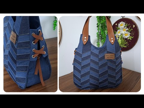Easy way to sewing stylish patchwork handbag:how to sew patchwork handbag (patchwork idea)