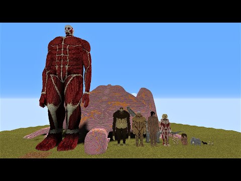 Attack on Titan size comparison IN MINECRAFT (SE 1-3)