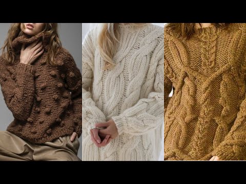 ВЯЗАНАЯ ОДЕЖДА ОСЕНЬ В СТИЛЬНЫХ ОБРАЗАХ 💕ВЯЗАНЫЕ СВИТЕРЫ КОФТЫ ШАПКИ