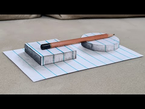 easy 3d drawing on paper for beginners
