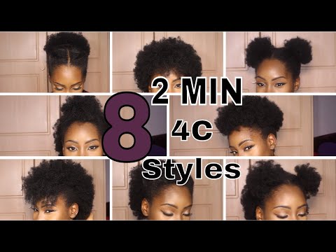 8 SUPER QUICK HAIRSTYLES ON SHORT 4C HAIR