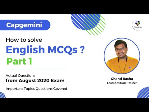 How to Solve Capgemini English MCQ Questions | English Communication MCQ Questions |