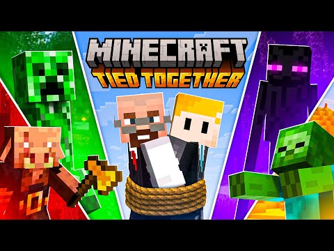 2 Idiots Try To Beat Minecraft While Tied Together