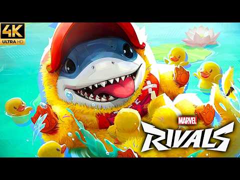 Marvel Rivals - Jeff The Land Shark (Duck Defender Skin) Full Game Gameplay (4K 60FPS)