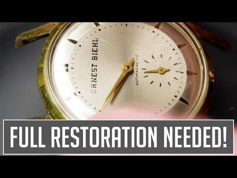 Restoring a Charming Vintage Watch From The 50's With a Clever Custom Dial!