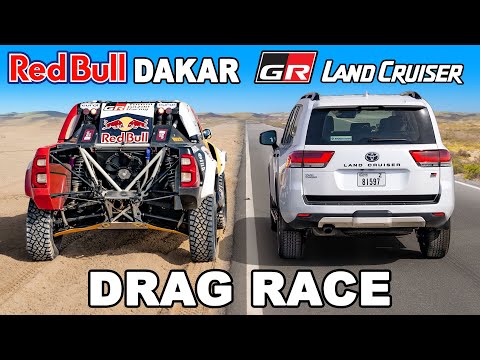 Toyota GR Dakar Hilux v Land Cruiser GR Sport: DRAG RACE