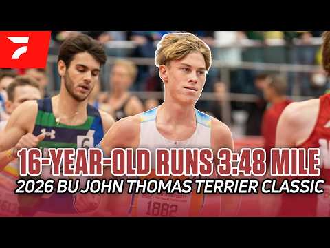 16-YEAR-OLD RUNS 3:48 MILE | Sam Ruthe Wins 2026 BU John Thomas Terrier Classic