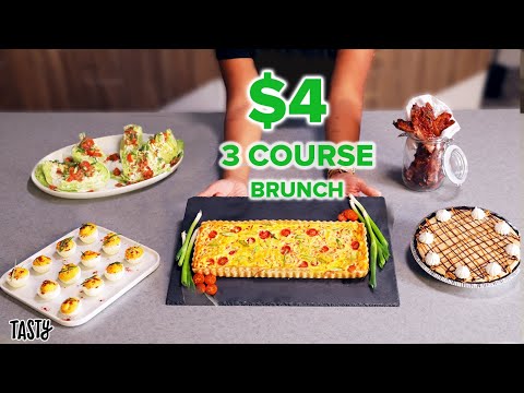 A Private Chef Tries To Make a 3-Course Brunch For 6 for $25 • Tasty