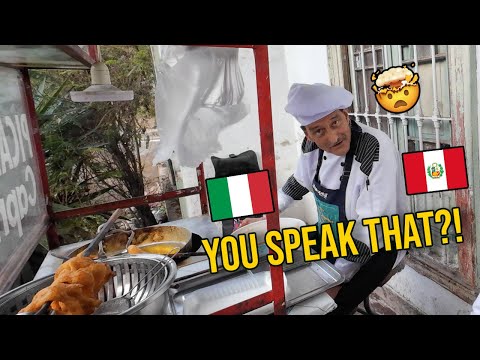 Street Food Vendor Didn’t Expect Me to Speak PERFECT Spanish and Italian!😱🇵🇪🇮🇹