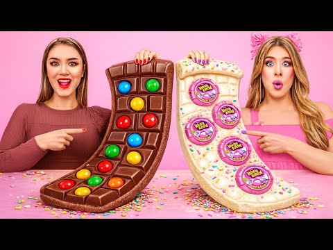 Tantangan Makanan Enak: Cokelat atau yang asli?! 😋 | 123 GO! Seri