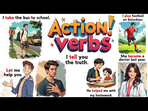 📚 English Verbs Made EASY! Your First 50 Essential Actions (Beginner Guide!)