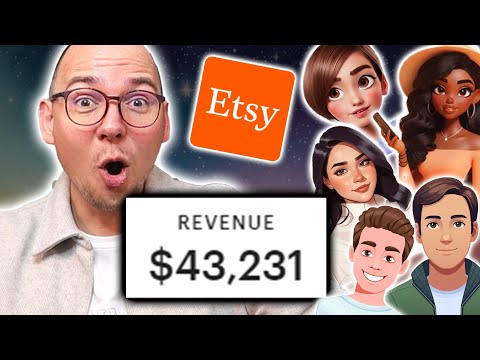 How To Sell A.I CUSTOM Digital Avatars on Etsy [43,231/Year]