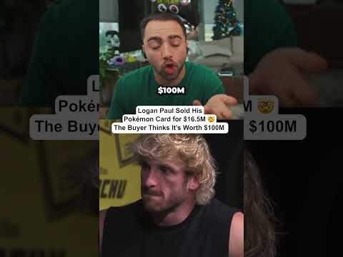 Logan Paul Sold His Pokémon Card for $16.5M The Buyer Thinks It’s Worth $100M🤯😭 #shorts #loganpaul