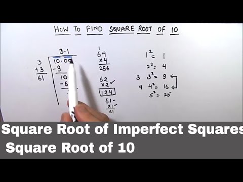 How to Find Square Root of a Non perfect Square Number / Square Root of 10 / Long Division Method