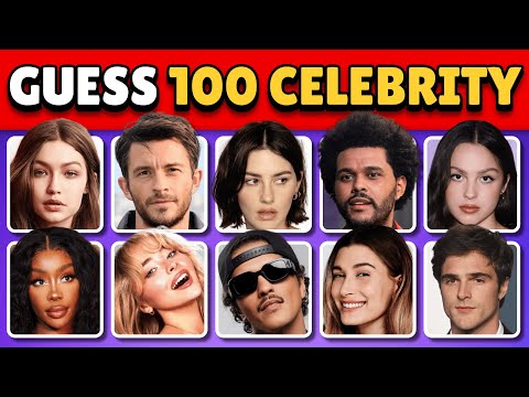 GUESS THE CELEBRITY IN 3 SECONDS | Can You Guess 100 Most Famous People In The World 🌏❓
