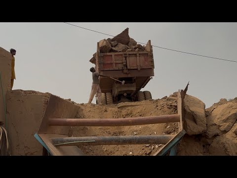 “Unstoppable Rock Crusher: Smashing Giant Stones with Brutal Force #stonecrusher 