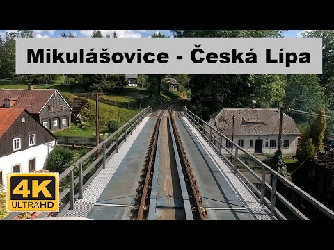 Train Driver's view / Pohled strojvedoucího Lužickohorský rychlík. Mikulášovice - Česká Lípa (2024)