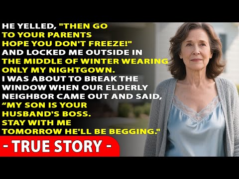 "Get out, go to your family!" my husband yelled, throwing me out in my nightgown. But the neighbor…