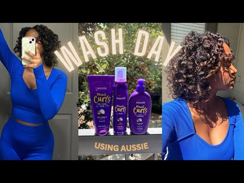 WASH DAY | Using AUSSIE products | Failed Braid and Curl