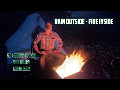 Solo Overnighter in the Lap of Luxury | Hot Tent Camping, Relentless Rain, and Ribeye