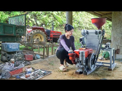 Mechanical Girl:Completely Repaired And Restoration Old Samdi Diesel engine & Rice Milling Machine