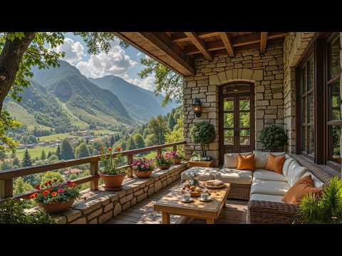 Elegant Mountain View Balcony Jazz - Nature Therapy Retreat With Jazz Music To Calm & Relax