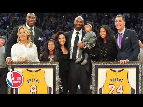 The Lakers retire Kobe Bryant’s No. 8 and No. 24 | Ceremony & Speeches | NBA on ESPN
