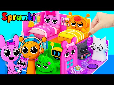 Incredibox Sprunki - Build SPRUNKI 5 COLOR HOUSE with Pinki & Oren 2 Bedroom, Kitchen from Cardboard