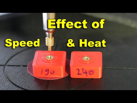 3D Printing Heat-Set Brass Threaded Inserts: Effect of Speed and Temperature