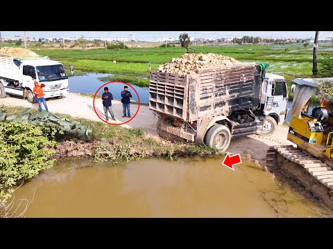 Good start!! Nice skill bulldozer drive pushes and fills up the land with dump trucks team