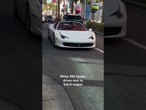 Perfect white duo?? #ytshorts #beverlyhills #ferrari #supercars
