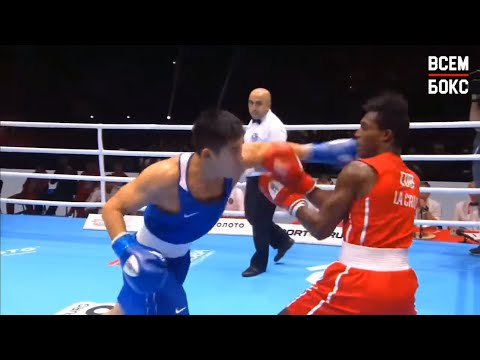 Julio La Cruz (Cuba) - Bekzat Nurdauletov (Kazakhstan). Boxing. World Championship 2019. 1/2. 81 ...