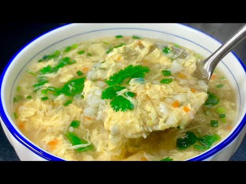 冬天要多喝山药鸡蛋汤，八十岁老厨师教我技巧，出锅汤鲜味美，好喝不油腻#cooking #美食製作 #美食教程