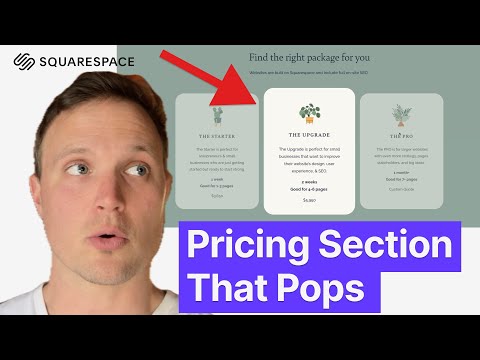 An Elegant and Interactive Pricing Section [Squarespace Tutorial]