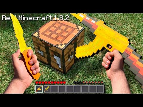 Minecraft in Real Life POV MOVIE - Realistic Crafting Real Texture Pack