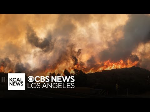 Three California fires burn out of control in LA, Orange and San Bernardino Counties